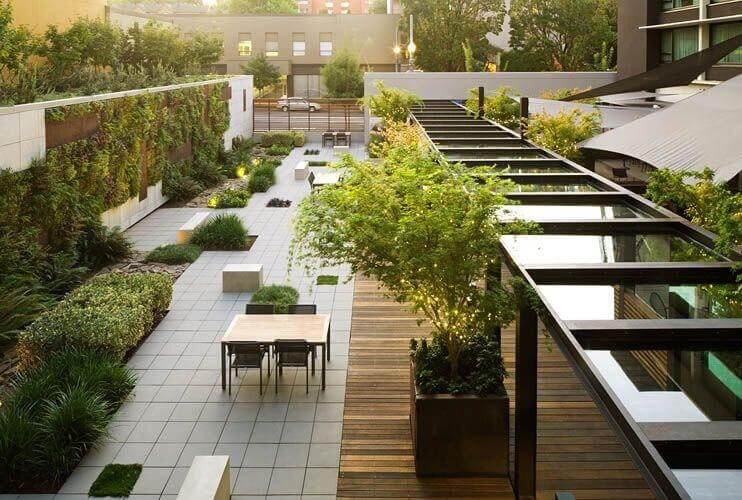 طراحی فضای سبز بام